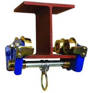DBI-SALA I-Beam Trolley, 3 in to 8 in W Flange, Up to 11/16 in Thickness, 310 lb Load Capacity, Clamp Attachment 2103143