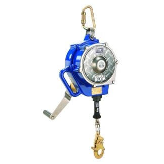 DBI-SALA Sealed Blok Self-Retracting Lifeline, 50 ft, Galvanized Self-Locking Swivel Snap 3400923