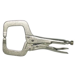 Anchor Brand Locking C-Clamp, 2.625 in Throat Depth, 11 in OAL, Chrome, 3-3/4 in Opening Size AB11RI