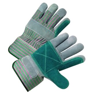 Anchor Brand Leather Palm Glove,Canvas Back; Premium Select Shoulder Leather; Split Cowhide, Large,Pearl Gray 500DP