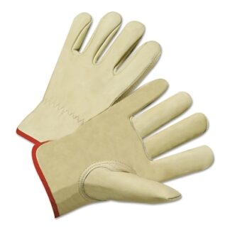Anchor Brand Standard Grain Cowhide Leather Driver Gloves, X-Large, Unlined, Tan 68162XL