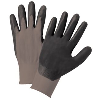 Anchor Brand Nitrile Coated Gloves, Large, Black/Gray 6020l