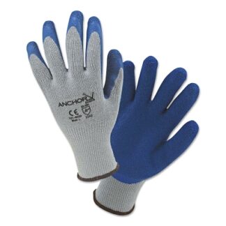 Anchor Brand Latex Coated Gloves, X-Large, Blue/Gray 6030XL