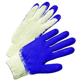 Anchor Brand Latex Coated Gloves, Men's, Blue/White 36C122L