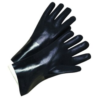 Anchor Brand PVC-Coated Jersey-Lined Glove, Sandpaper Grip, 14 in, Large, Black J1047RF