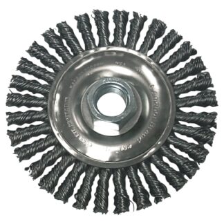 Anchor Brand Stringer Bead Wheel Brush, 6 in D x 3/6 in W, 0.02 in, Carbon Steel 94878