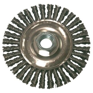 Anchor Brand Stringer Bead Wheel Brush, 4 in D x 4 in W, 0.02in Stainless Steel, Clamshell Pk 94877