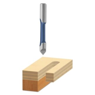 Bosch Power Tools HSS Pilot Panel Router Bit w/Drill-Through Points, 1/4 in Cutting Diam, Wood/Plastic 85146