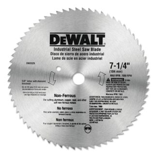 DeWalt Steel Circular Saw Blades, 7 1/4 in, 68 Teeth - DW3329