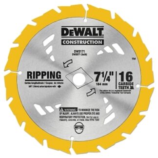DeWalt Portable Construction Saw Blades, 7 1/4 in, 16 Teeth - DW3571