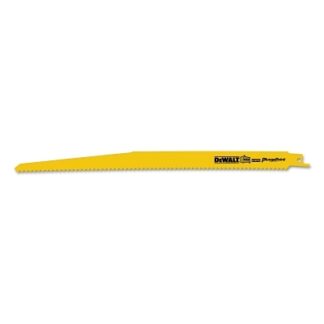 DeWalt Bi-Metal Reciprocating Saw Blades, 12 in, 6 TPI, Taper Back, Wood, 5/PK - DW4804