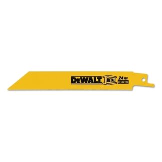 DeWalt Metal Cutting Reciprocating Saw Blades, 4 in, 24 TPI, Straight Back, 5/PK - DW4812