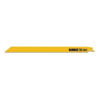 DeWalt Metal Cutting Reciprocating Saw Blades, 12 in, 14 TPI, Straight Back, 5/PK - DW4838