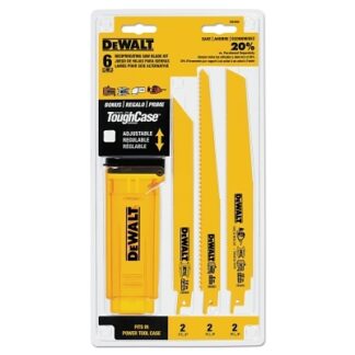DeWalt Reciprocating Blade Sets, Wood/Metal, 6 pc - DW4896