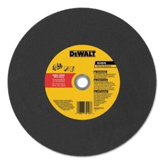 DeWalt High Speed Wheels, 14 in, 20 mm Arbor, A24R, 5,500 rpm, Metal Cutting - DW8021