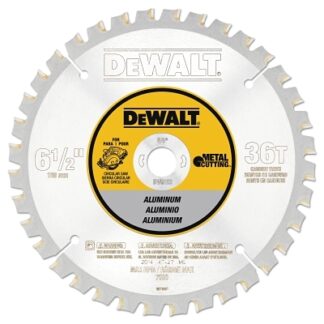 DeWalt Aluminum Cutting Saw Blades, 6 1/2 in, 36 Teeth - DW9152