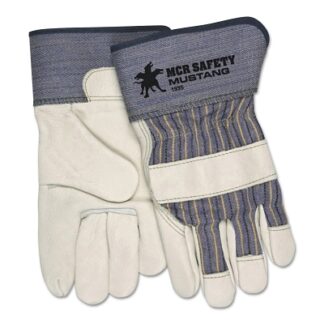 MCR Safety Premium Grain Leather Palm Glove, Small, Grain Cowhide - 1935S