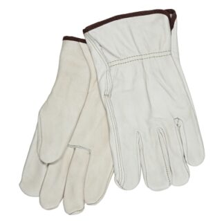 MCR Safety Drivers Gloves, Large, Leather, Unlined, Beige - 3202L