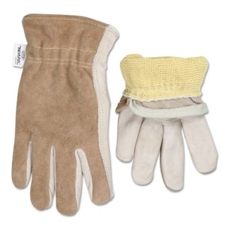 MCR Safety Split Leather Back Drivers Gloves, X-Large, Brown/Tan - 3204KXL