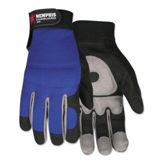 MCR Safety Fasguard Multi-Task Gloves, Blue/Black/Gray, Medium - 905M