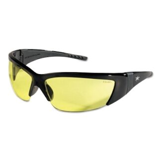 MCR Safety ForceFlex Protective Eyewear, Amber Lens, Black Frame - FF214