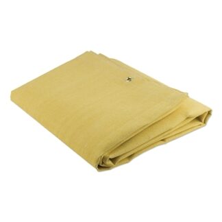 Wilson Industries Acrylic Coated Fiberglass Light-Duty Welding Blanket, 6 ft W x 8 ft L, 23 oz, with Grommets, Yellow 36308