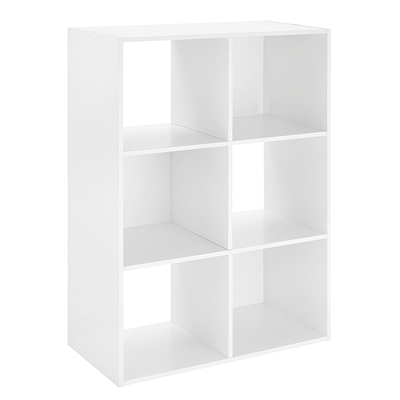 6 Section Cube Organizer White