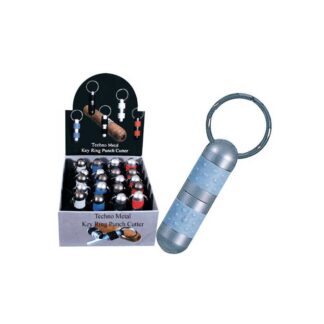 Cigar Accessories SKU # 9357D -- Metal Key Ring Punch with Display (20/display) *** 1 EACH