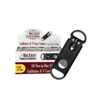 Cigar Accessories SKU # 9367D -- 2-IN-1 V-Cutter / Guillotine Cutter
