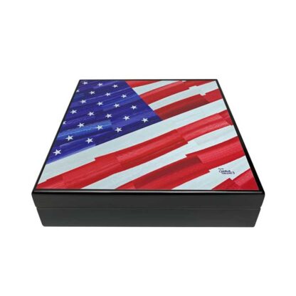 Custom Items SKU # C-16US -- 20ct humidor US flag *** 1 EACH