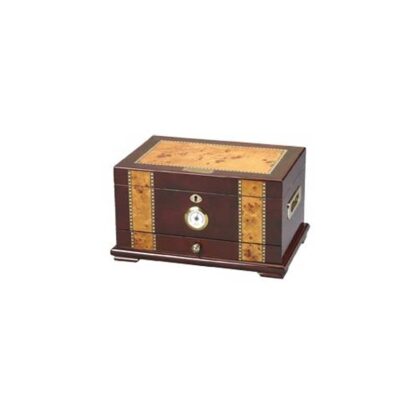 Humidor Supreme SKU # HUM-100MS -- Solana 100 Cigar Rose Wood Humidor with Inlay Top *** 1 EACH