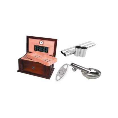 Humidor Supreme SKU # HUM-AMALFI -- Amalfi 50 Cigar Antique Humidor 15”W x 9 1/2”D x 7 *** 1 EACH