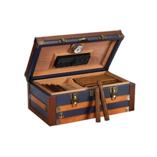 Humidor Supreme SKU # HUM-HS-AD -- 120 CT HUMIDOR Admiral TRUNK STYLE LEATHER *** 1 EACH