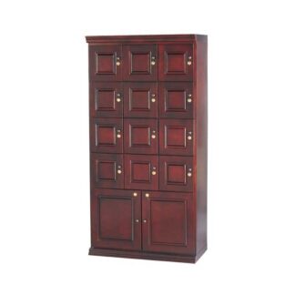 Humidor Supreme SKU # HUM-LOCKER-M -- Cigar Locker Wall Cabinet 38"" x 18""""D x 76""""H Mahogany *** 1 EACH