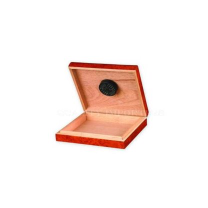 Humidor Supreme SKU # HUM-TR15B -- 15 Cigar Travel Humidor Burl *** 1 EACH