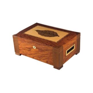 Humidor Supreme SKU # SANTA BARB -- 150 CT HUMIDOR INLAY LEAF HIGH LACQUER FINISH *** 1 EACH