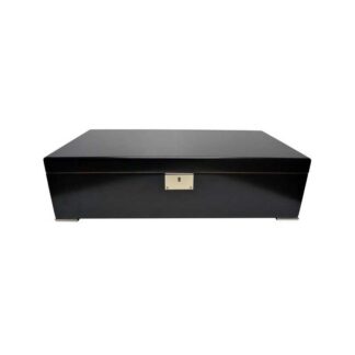 Humidor Supreme SKU # VALENTINO NOIR -- VALENTINO BLACK 250ct Humidor-Black Lacquer Finish *** 1 EACH