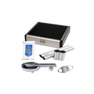 Humidor Supreme SKU # hum-AC20 -- 20 Cigar Aluminum Case w/ stick humidifier 10” x 9” x 2” *** 1 EACH