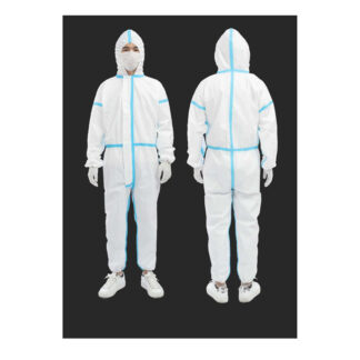 PPE IMPORT - SKU # 10062782 - Disposable Medical Isolation Gown *** 1 Box of 1 Suit -- (IN STOCK, SHIPS IN 3 - 7 BUSINESS DAYS)