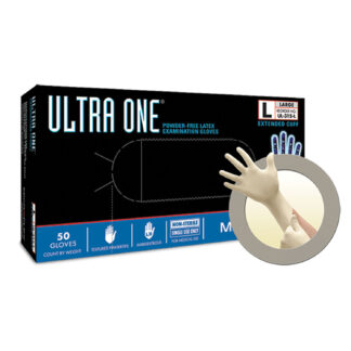 Ansell Microflex Ultra One Powder-free Extended Cuff Latex Exam Gloves Ul-315-m