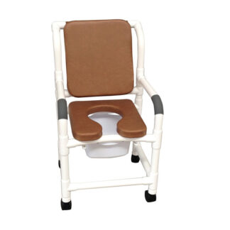 MJM International SKU # 118-3TW-SSDE-CBP-SQ-PAIL-BRN --- STANDARD SIZE SHOWER CHAIRS *** 1 EACH