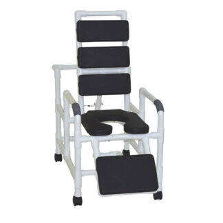MJM International SKU # 193-SSDE-TP-BLK --- RECLINING SHOWER CHAIRS WITH TOTAL PADDING *** 1 EACH