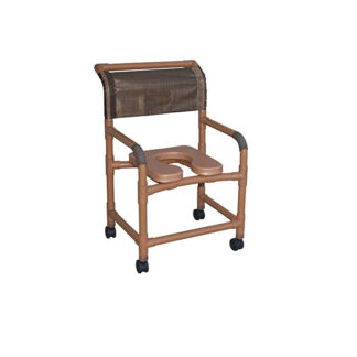 MJM International SKU # WT122-3TW-SSDE-SSTM --- WOOD TONE MID-SIZE SHOWER CHAIRS *** 1 EACH
