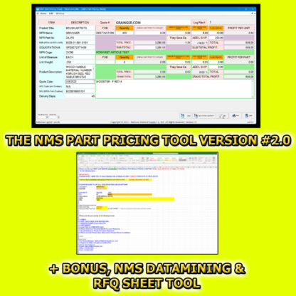 NMS E-Learning Systems SKU # NMS Part Pricing Tool Version #2.0 Software + BONUS NMS Datamining & RFQ Sheet Tool *** 1 NON-REFUNDABLE DOWNLOAD BUNDLE - Image 2