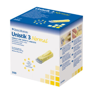 Owen Mumford Unistik 3 Pre-set Single Use Safety Lancets At1004