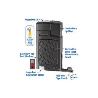Xikar SKU # 524BKH -- Forte Soft Flame - Black - Lifetime Warranty *** 1 EACH