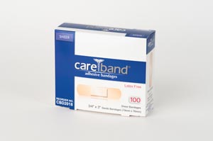 Aso Careband Sheer Adhesive Strip Bandages Cbd2018