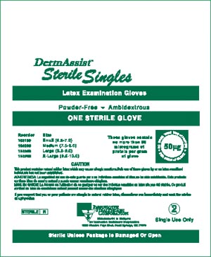 Innovative Dermassist Powder-free Sterile Latex Exam Gloves 103350