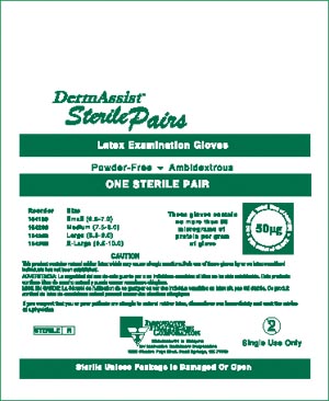 Innovative Dermassist Powder-free Sterile Latex Exam Gloves 104300