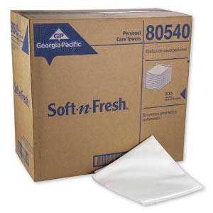 Georgia-pacific Soft-n-fresh Patient Care Airlaid Disposable Bath Towels 80540